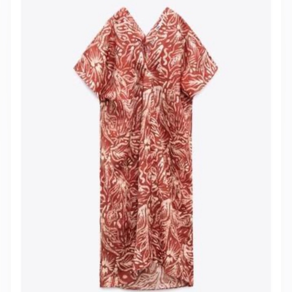 Zara Dresses & Skirts - Zara Ramie Kaftan Dress